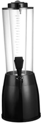 DimyFew Dispenser a Torre per Birra Trasparente con Tubo di Congelamento - capacità 5 Litri, Nero