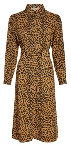 King Louie Blusklänning för kvinnor, klänning Mina Dress Tigre, guldbrun, 44