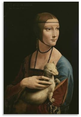 Poster Lady with An Hermin – Leonardo Da Vinci, Wandkunst, Gemälde, Leinwanddrucke, Dekor-Poster, Kunstwerke, 30 x 45 cm