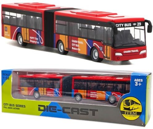 YskerrigToy Autobus Giocattolo, Auto Giocattolo Bambino Mini Bus Modello Pull-Back Veicoli Bus Giocattolos Mini Macchinine Giocattolos Educativo per Bambini Regalo di Compleanno(Rosso)