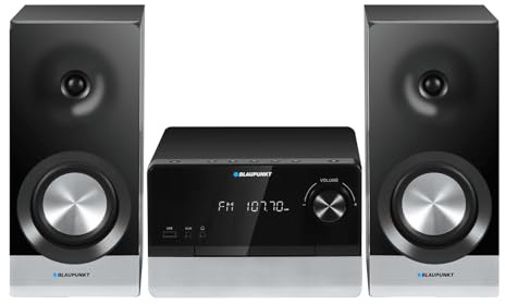 Blaupunkt MS40.2BT Micro-chaîne Stéréo 100W RMS – Bluetooth, HDMI ARC, Optique, USB, CD MP3, Radio FM RDS, Égaliseur, Affichage LED, Télécommande – Son Puissant pour TV et Musique