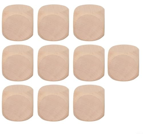 Aprilsunnyzone 10 blocchi di dadi in legno non finiti per creazioni creative personalizzazione dadi numeri lettere modelli per giochi educativi (12 mm)