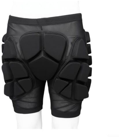 Short de skate avec protection 3D pour le coccyx et les hanches – Équipement de protection léger pour le patinage à roulettes (3 cm-XS)