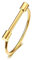 AILUOR Stainless Steel D Shape Bar Screw Shackle Horseshoe Novelty Fashion Bangle Bracelet Jewelry Unisex (Gold)