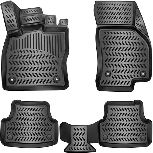 ELMASLINE 3D Gummimatten für Ford Ranger 1 (2012-2022) | Zubehör Fußmatten | Extra hoher 5cm Rand