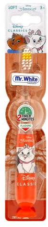 Disney Aristocats Kinder-Zahnbürste mit blinkendem 2-Minuten-Timer, weichen Borsten, bequemem Griff und Saugnapf, ideal für Kinder ab 3 Jahren