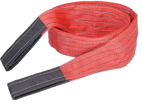 Cinghia Per Imbracatura di Sollevamento da 2 M, Cinghia di Sollevamento Per Rigging con Imbracatura Rotonda Senza Fine Per Carichi Pesanti in Poliestere Rosso, Cuscinetto 11023 Libbre 6,56 Piedi