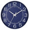 HZDHCLH Horloge Murale Ronde silencieuse de 25,4 cm sans tic-tac pour Salon, Cuisine, Bureau (Bleu Marine)