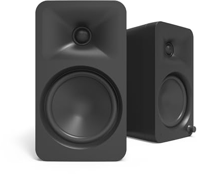 Kanto ORA4 140W Powered Reference Speakers with Bluetooth 5.0 and USB-C Input | 4” Woofers | Bi-Amplified | Reference Quality Sound | Pair | Black