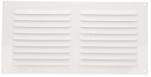 Amig - Griglia Rettangolare in Alluminio - Griglie di Ventilazione per Uscita d’Aria - Ideale per Soffitto di Cucina e Bagno - Misure 150 x 300 mm - Colore Bianco