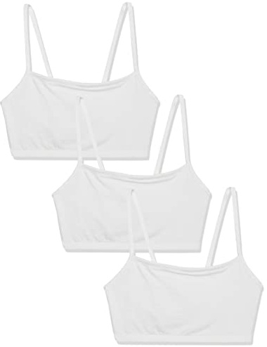 Fruit of the Loom Women's Cotton Pullover Sport Bra (Pack of 3), White/White/White, 40