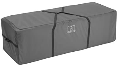 Barlborough Garden Cushion Protective Storage Bag Cover | XLarge 200 x 75 x 60cm | Waterproof Resistant with zips for Outdoor Furniture Sofa Cushions Grey