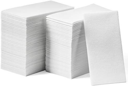 Lintext Disposable Linen-Feel Guest Towels - 12 x 17 Cloth-Like Hand Towels - Soft And Absorbent Paper Napkin For Bathroom, Kitchen, Or Event [Extra-Soft - Pack of 200]