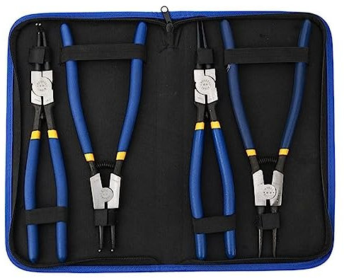 7Inch 9Inch 13Inch 4-Piece Circlip Plier Set Include External & Internal Pliers Alicate Para Anis with Bent & Straight Tip (CR-V 13Inch 4-Piece)
