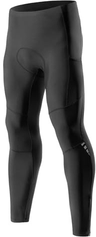 Santic - Pantalones de ciclismo para hombre, Mountainbike, pantalones de ciclismo, transpirables, acolchados, 4D, Gel, largos para ciclismo, motocicleta, Mountainbike, MTB