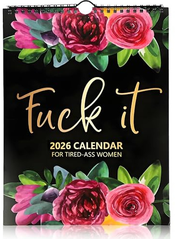 2024-kalender för Tired-Ass kvinnor, väggkalender för trötta kvinnor, Fu-ck it 2024-kalender, svordomande kalender, rolig månadskalender skämtpresent till kvinnor, rolig väggkalender