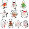 10 Pcs Christmas Cookie Cutter, Cookie Cutters, Biscuit Cutters Gingerbread Man Cutters Santa Claus,Stars,Snowmen,Christmas Stockings,Snowflakes,and Other Shapes, Making Christmas Cookies