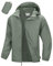 33,000ft Wasserdichte Regenjacke für Herren Atmungsaktiv Fahrrad Jacke Leichte Outdoorjacke Windjacke Regenmantel mit Kapuze Grün XL