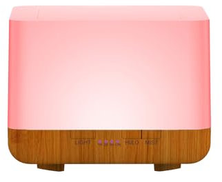 600 ml Olio Essenziale Diffusore Giallo Umidificatore Carino con modalità nebbia regolabile, Auto Off, 7 colori Notte Lignts 3 in un diffusore di aromi portatile per camera da letto/ufficio/casa