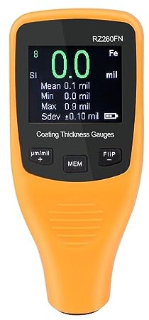 Medidor de espesor, Medidor de espesor de revestimiento Digital, medidor de pintura automotriz for coche, 50mil, 1250um, Fe y NFe, Mini herramientas de calibre de espesor de revestimiento,Medidor de