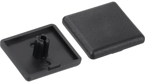 sourcing map 14Pcs Extruded End Cap Nylon, 25x25mm T-Slot Aluminum Profile 2525 European Standard End Cap Extrusion Plug for Trolley, Fish Tank Rack, Storage Rack, Black