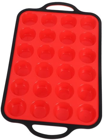 ABOOFAN Telaio da forno di muffin mini teglie per cheesecake piccola teglia per cupcake tortiera in silicone da dessert da Gel di silice rosso