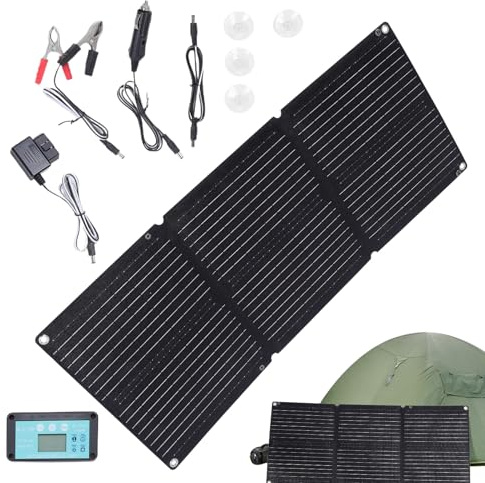 Cargador de automóviles solares, sostenedor de cargador de batería de automóviles solares | Generador de baterías de panel solar 200W,Soporte automático impermeable plegable de 12-24V para barco