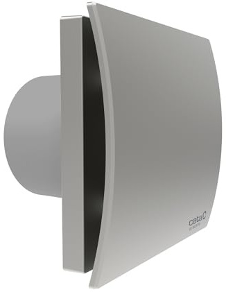 CATA Extractor Baño UC-10 SILENTIS STD Válvula antiretorno Nivel Sonoro 26 dB Potencia 8W Tensión 220-240V 50/60 Hz Diametro Salida 100 mm Clase IP44 Silencioso Eco Acero Inox