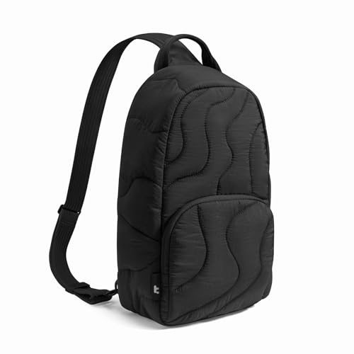 tomtoc 10L Mochila Bandolera Mujer Sling Crossbody, Bolso Bandolera Mujer Acolchado, Pequeña Bolsa para iPad 11 Pulgadas, Nintendo Switch 2, Ligera Puffer Daypack de Viaje para Uso Diario