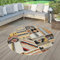 TT Home Modern Outdoor Teppich Wetterfest Innen & Außenbereich Ethno Design Multifarben, Größe:120x170 cm