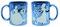 Disney Princesses Snow White & Cinderella Tasse Metallic blau, Glitterdruck, Metallicglanz, 100% Keramik, ca. 320 ml., Geschenkbox.