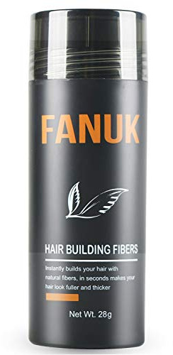 Poudre Densifiante, Fibres Capillaires Densifiantes Kératine Naturelle Hair Building Fibers pour Cheveux Fins Clairsemés Racine Calvitie 28g - Noir