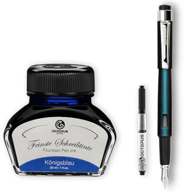 Diplomat Magnum John Doe Füllhalter-Set, Füllfederhalter im Set mit Schreibtinte und Konverter, Schreibset