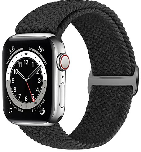 YCHDDER Braided Straps Compatible with Apple Watch 38mm 40mm 41mm 42mm 44mm 45mm 46mm 49mm,Adjustable Elastic Replacement Wristband for iWatch Series 10 9 8 7 6 5 4 3 SE2 SE Ultra 2 1 for Women Men
