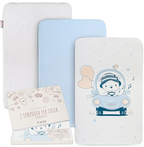 GOYSILA Sabanas Next2Me Chicco 2Piezas 100% Algodon + 1 Protector Colchón Certificado Oeko-Tex Colchón 50x83cm 2 Sabana Bajera Compatible Cuna Next to Me Lullago Kinderkraft UNO Jane Babyside (Carro)
