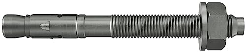 fischer Anclaje de perno FAZ II Plus 10/50 R, anclaje de acero inoxidable de alta capacidad de carga, pernos de anclaje para sujetadores de cargas pesadas y estructuras de acero, aprobación sísmica y