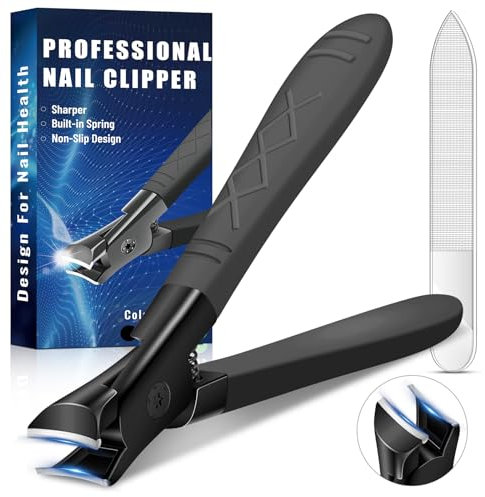 Nagelknipser für Dicke Nägel, Profi Nagelzwicker für Frauen Männer, Ultra Scharfes Nagelschneider für Fingernagel Zehennägel, Edelstahl Ngelknipser für Senioren, Nagelzwicker mit Langem Griff