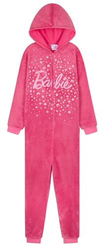 Barbie-pyjamas i en del med huva, fleecepyjamas för flickor och tonåringar