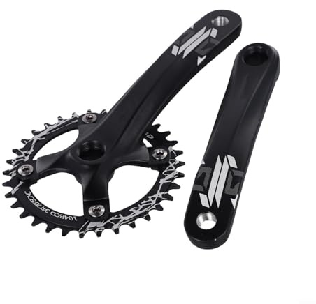 Lecreatekit 170mm Square Taper Crankset with 104BCD Chainring Choices, Ideal for Single Speed Mountain and Road Biking (Only Crank)