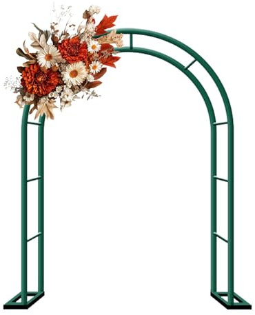 Generisch Rosenbogen Rankhilfe Gartenbogen aus Metall Stabil Torbogen Rankhilfe für Kletterpflanzen 80 140 180 200 240 280 300 350cm(Green,W120 X H220cm)