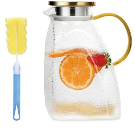 Water Jug for Fridge Door 1.8LFridge Door Pitcher with Stainless Steel Lid