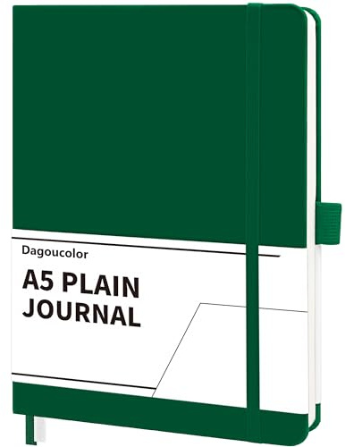 DagouColor Notebook A5, 90 Sheet, 120GSM - Green, Plain