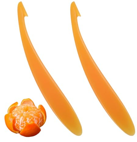 ZORTVUL 2 Pezzi Plastica Arancione Peeler, Eplucheur Di Agrumi Efficace Per Sbucciatore D'Arancia E Altri Agrumi, Utensile Pratico Per Multifunctional Peeler Knife Per Cucina E Vita Quotidiana