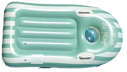 Uppblåsbar surfbräda – 119 x 58 cm bärbara bodyboards med handtag – interaktiv poolupplevelse surfing utrustning | Punktbeständig för gräsmatta vattenrutschkanor havslagning strand fest sommar sport