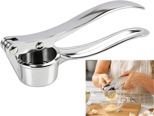 Presse-ail professionnel en alliage de zinc, robuste et ergonomique, hachoir à ail et broyeur à gingembre multifonction, facile à nettoyer, pour cuisine moderne