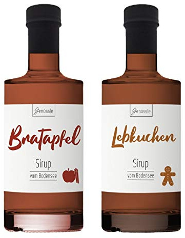 Genüssle Sirup-Set Winteredition - 2x 350ml - Premium Sirup vom Bodensee - Sirup für kalte Tage zum heiß genießen - Ideal als Geschenk