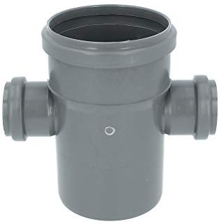 Kreuzstück Doppelabzweig Kunststoff Installation Abwasser 110 mm / 50 mm Grau Varianten NEU (Winkel 45°)