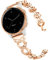 ahayo 18mm Bling Armband für Garmin Vivoactive 4S / Vivomove 3S / Venu 2S, Metalllegierung mit funkelnden Kristallen Schnellverschluss Uhrenarmband für Fossil Damen Gen 5E 42mm (Roségold)