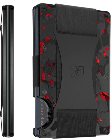 The Ridge Forged Carbon Schmiedegeldbörse - Ultra leichte Geldbörse mit RFID Blocker, Schwarz, Modern