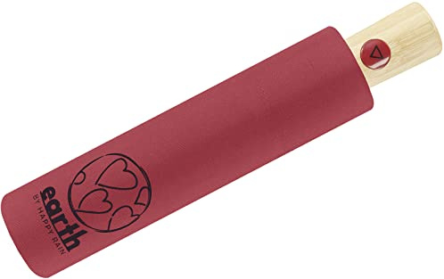 Happy Rain Parapluie de poche automatique Terre, rouge piment, 94 cm,
